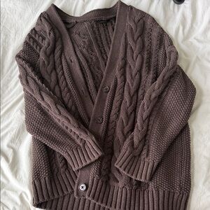 Quince 100% Organic Cotton Oversized Cable Cardigan